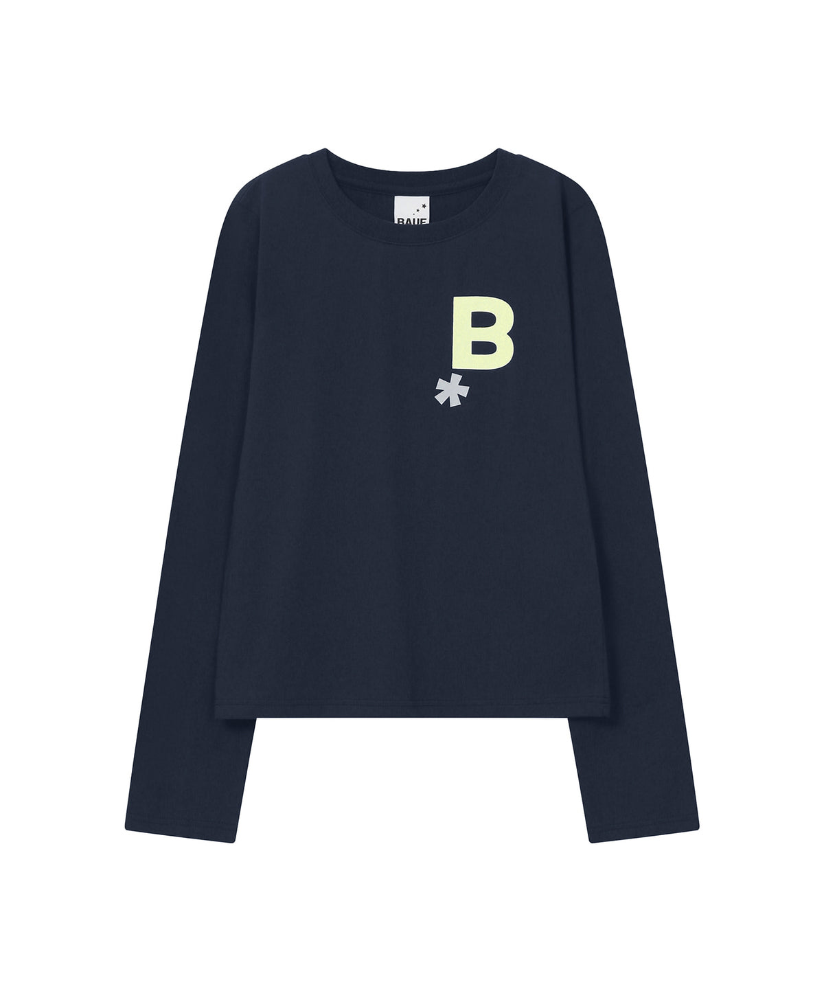 bauf-fw-26-b-logo-slim-fit-long-sleeve-t-shirt-navy-navy-s