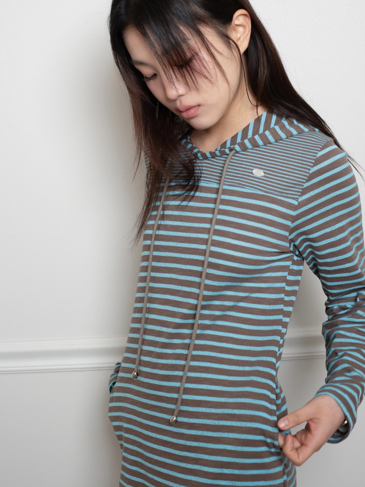 onska-ss-26-stripe-hoodie-dress-blue-mud-mud-s