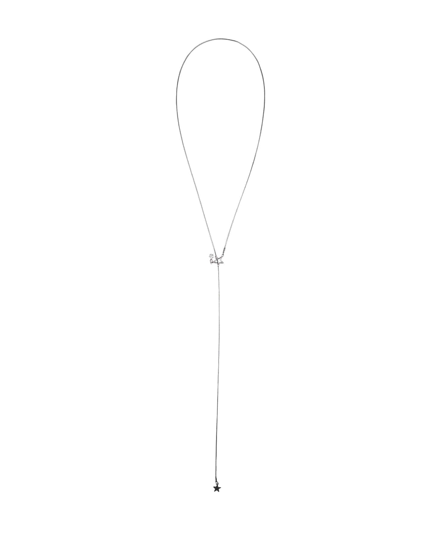 high-school-disco-fw-25-star-point-long-drop-necklace-silver-s