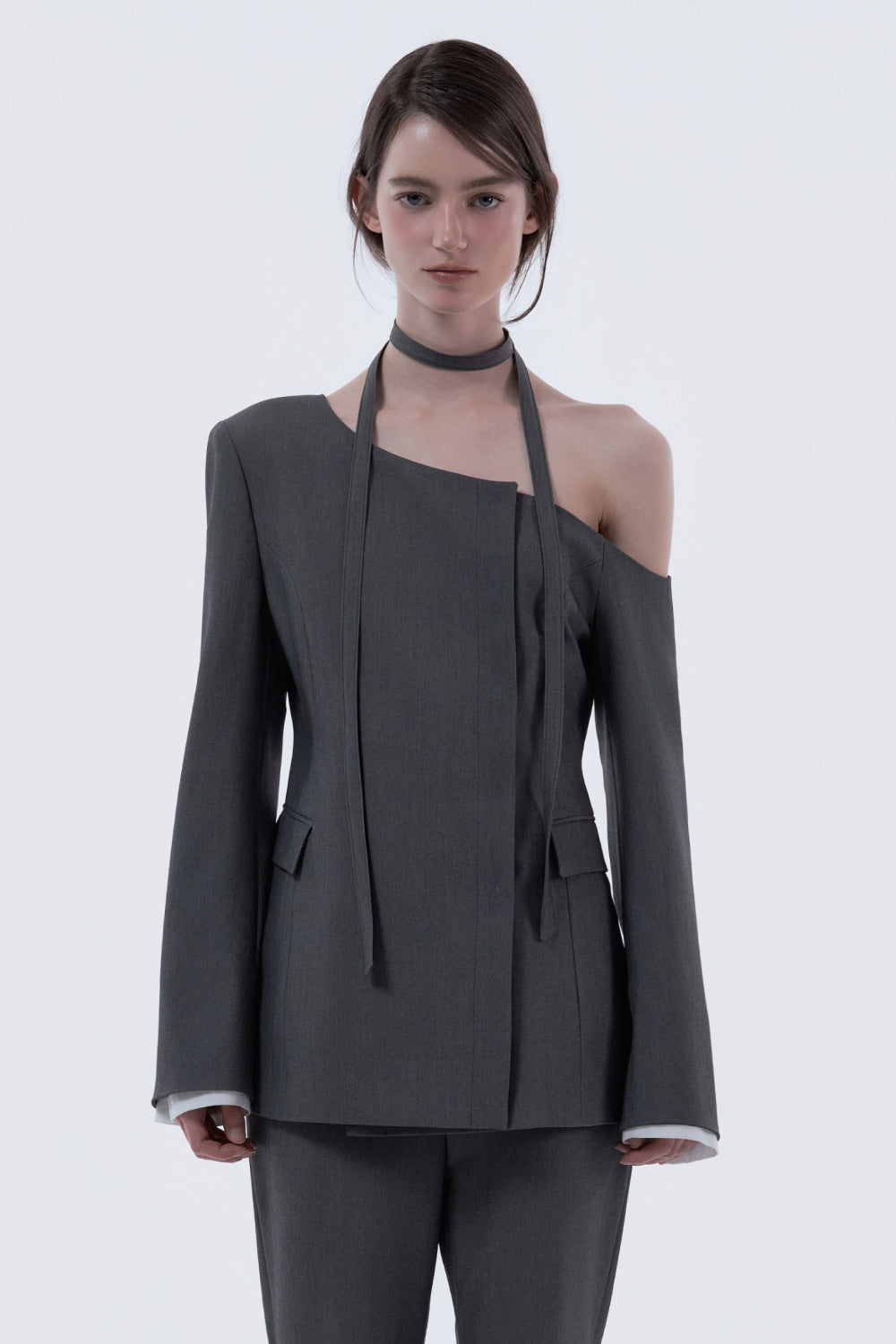 mausoleum-ss-26-emma-string-off-shoulder-contrast-sleeve-layered-jacket-grey-grey-s