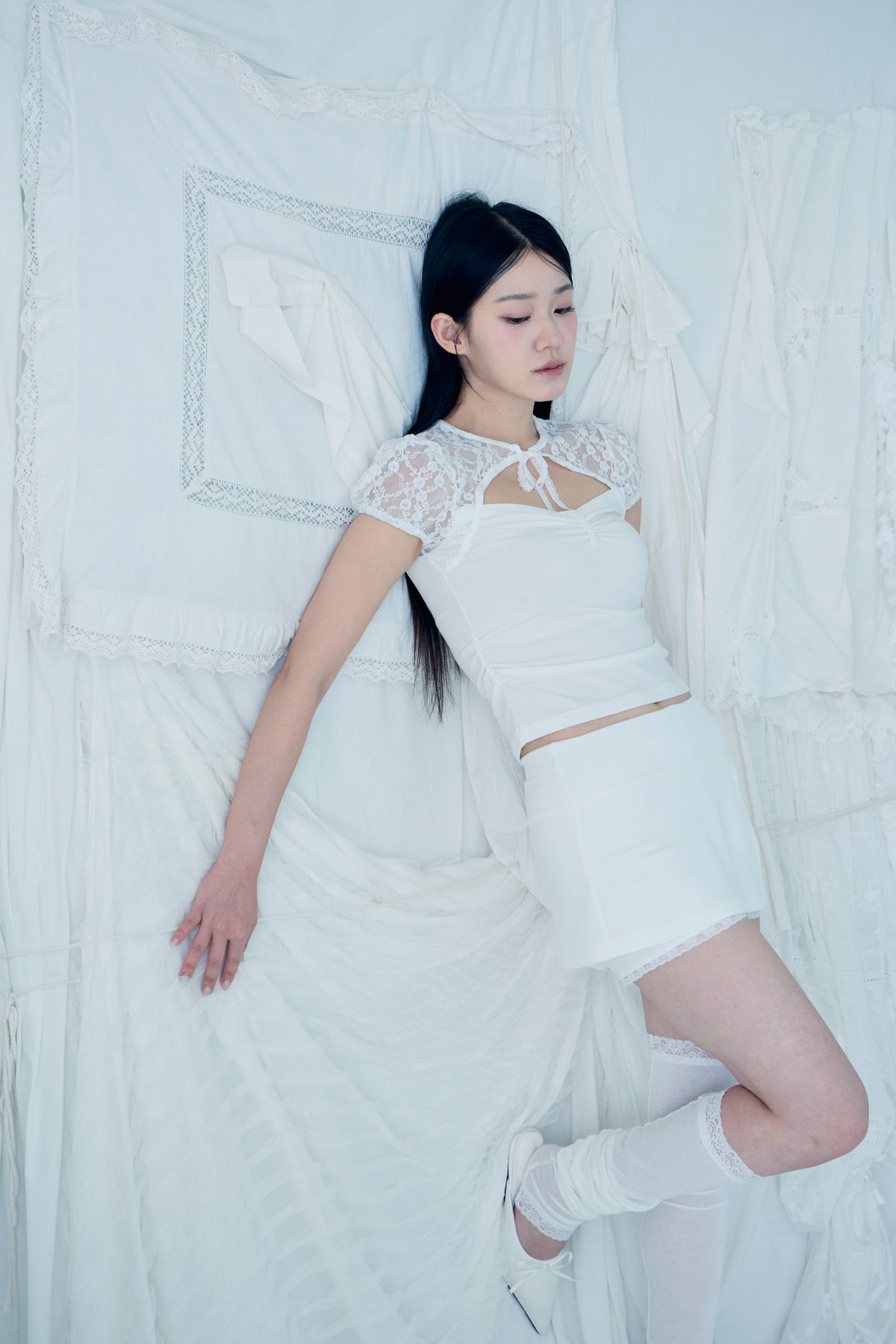 DAYNEE Muse lace top Ivory