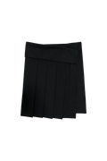 chemehc-fw-24-folded-pleats-wrap-skirt-black