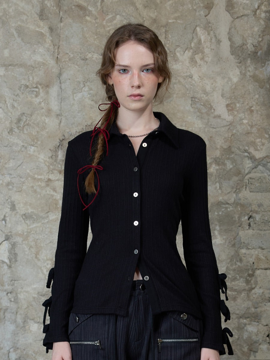 lartigent-fw-24-l13-ribbon-shirtblack