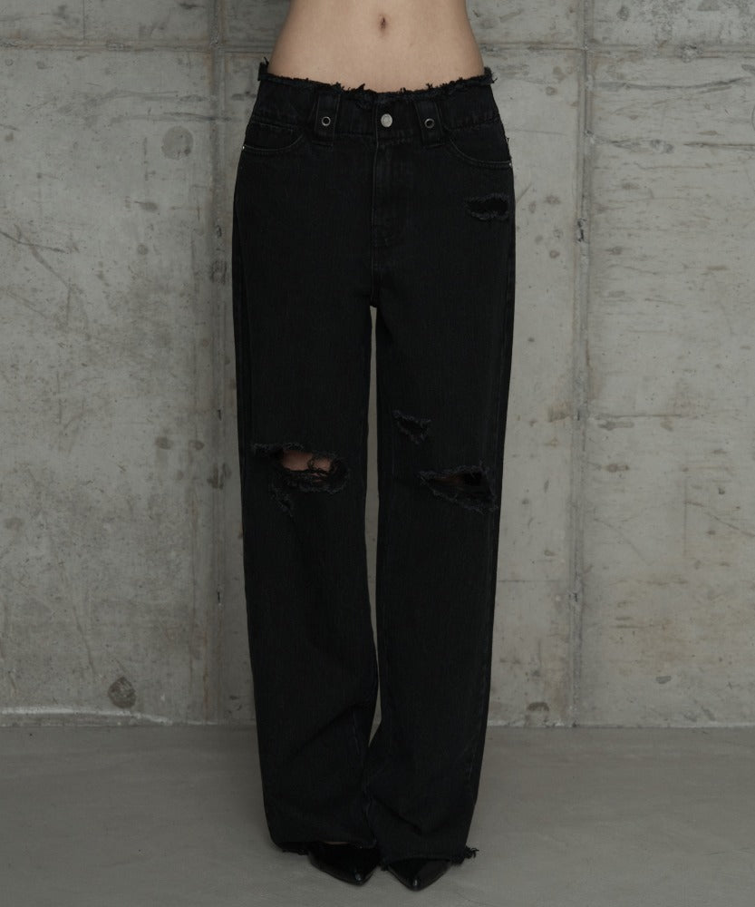 etre-au-sommet-ss-26-wide-front-damage-denim-pants-black-black-s