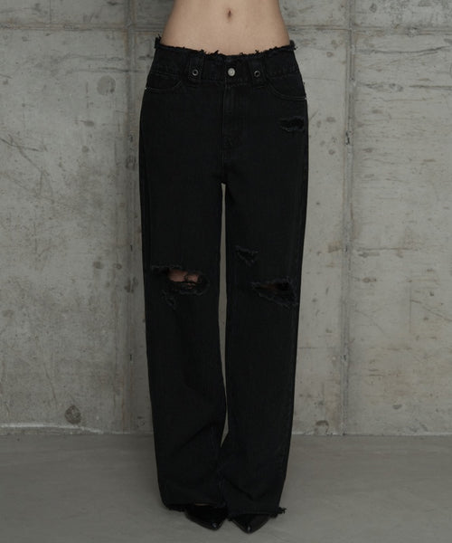 etre-au-sommet-ss-26-wide-front-damage-denim-pants-black-black-s