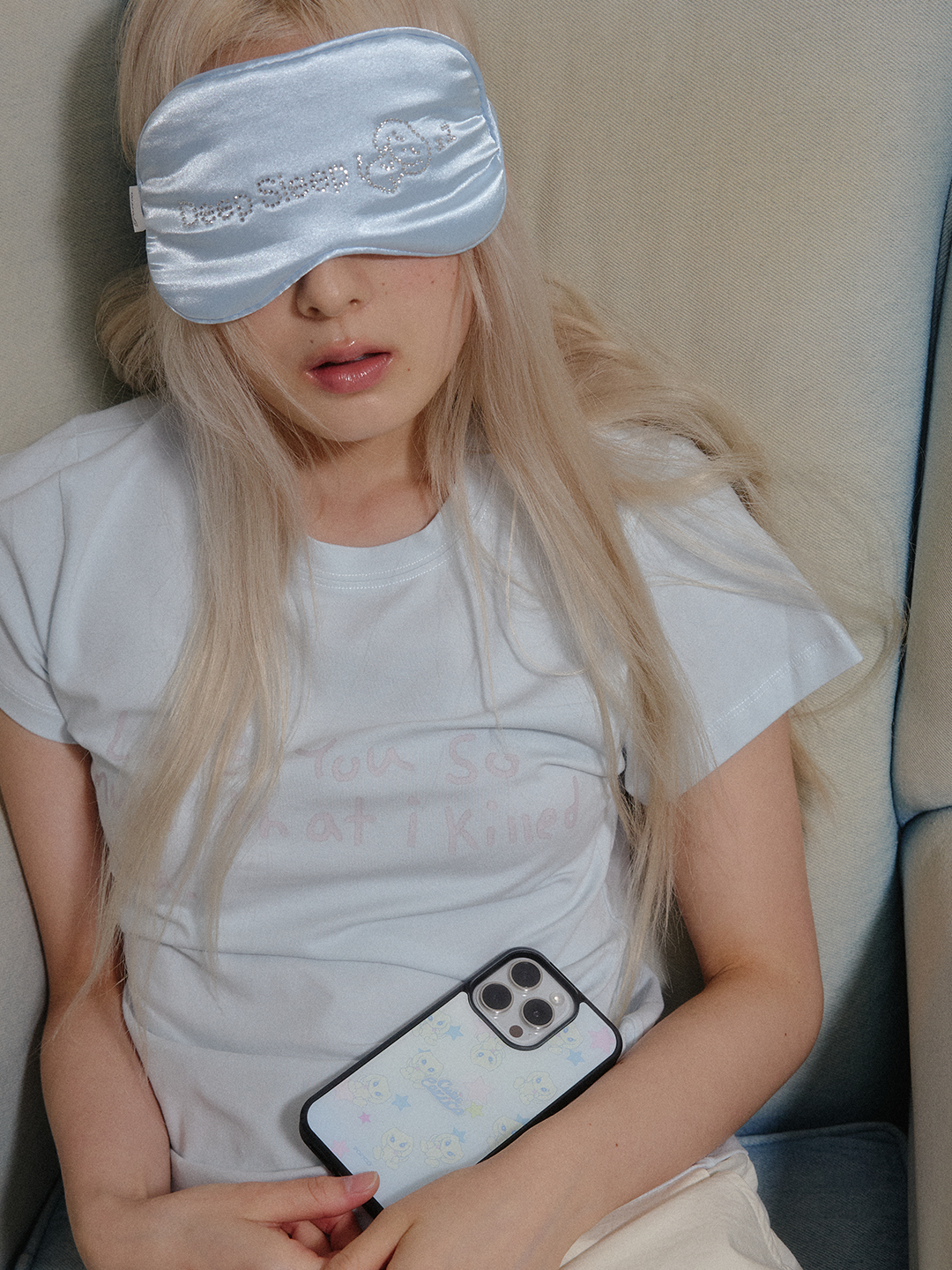 [PORICO] 002 DEEP SLEEP EYE MASK - BABY BLUE