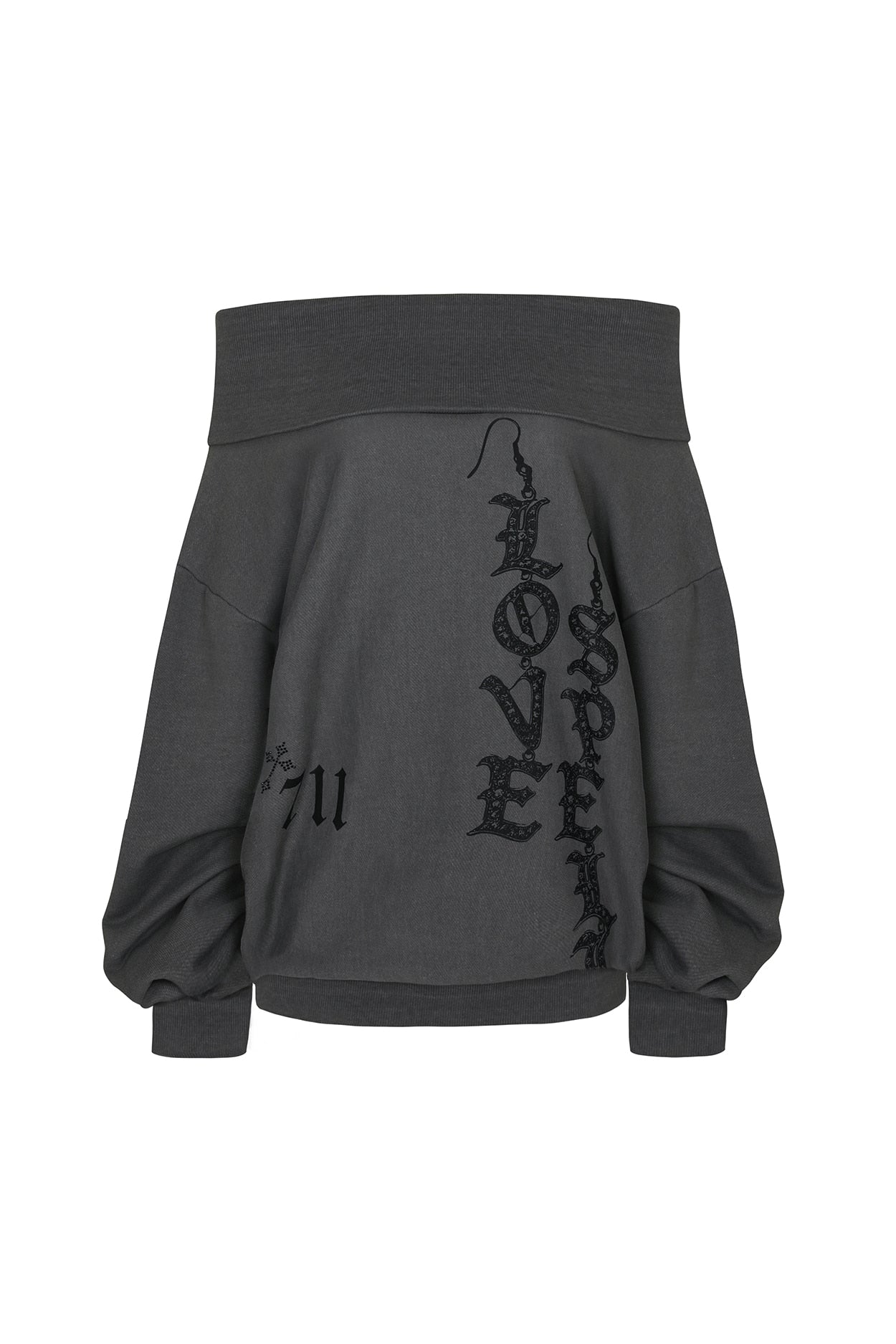 pain-or-pleasure-fw-25-spell-off-shoulder-sweatshirt-charcoal-charcoal-s