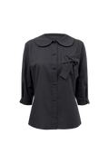 chemehc-fw-26-bow-mid-sleeve-blouse-navy-navy-s