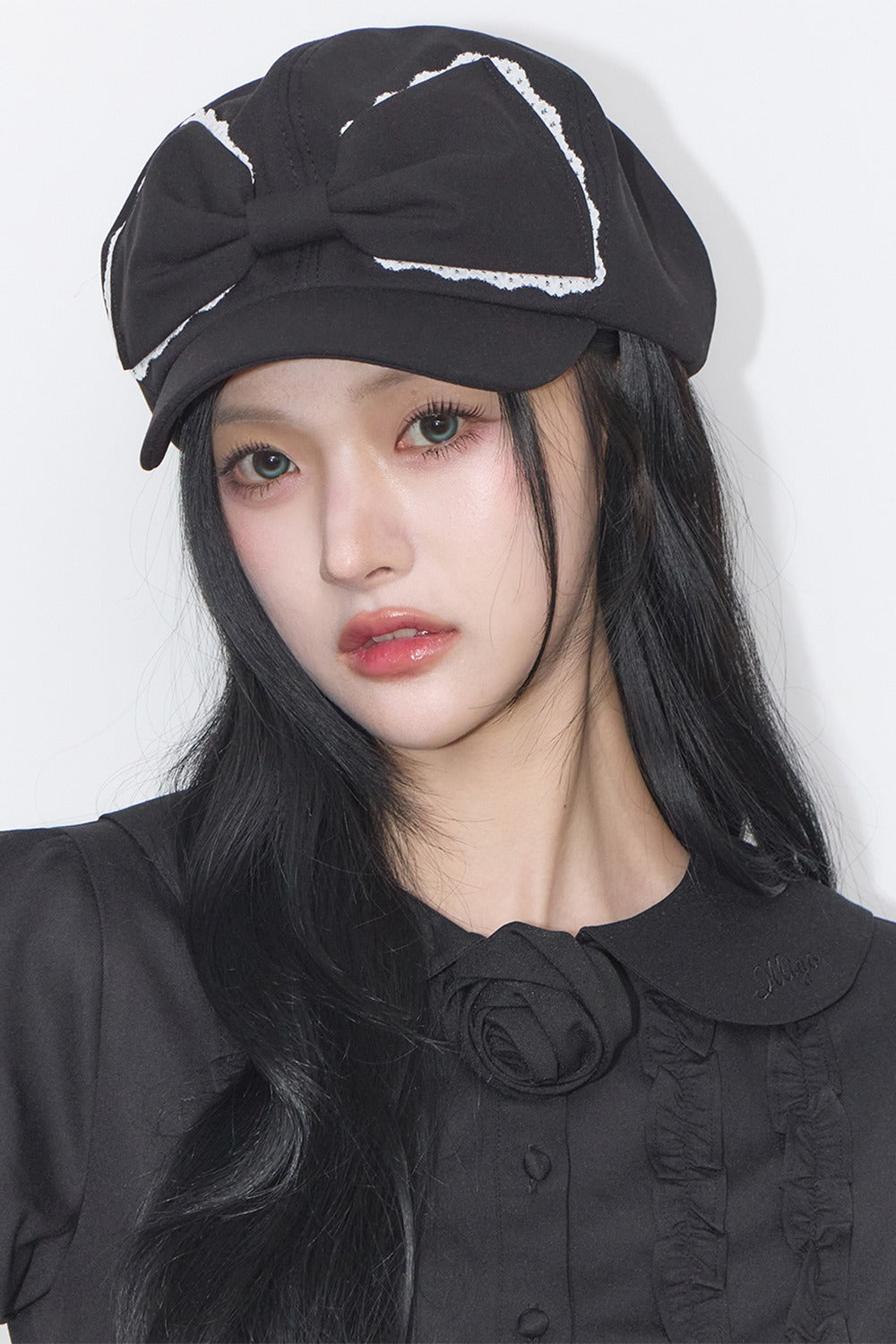 illigo-ss-26-lace-ribbon-hunting-cap-black-black-s