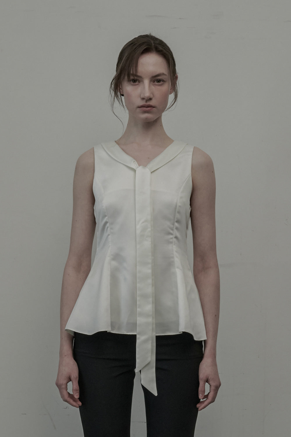 mausoleum-ss-25-satin-scarf-blouse-topivory