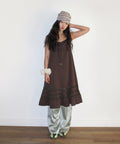 ames-worldwide-ss-26-lace-shirring-dress-brown-brown-s