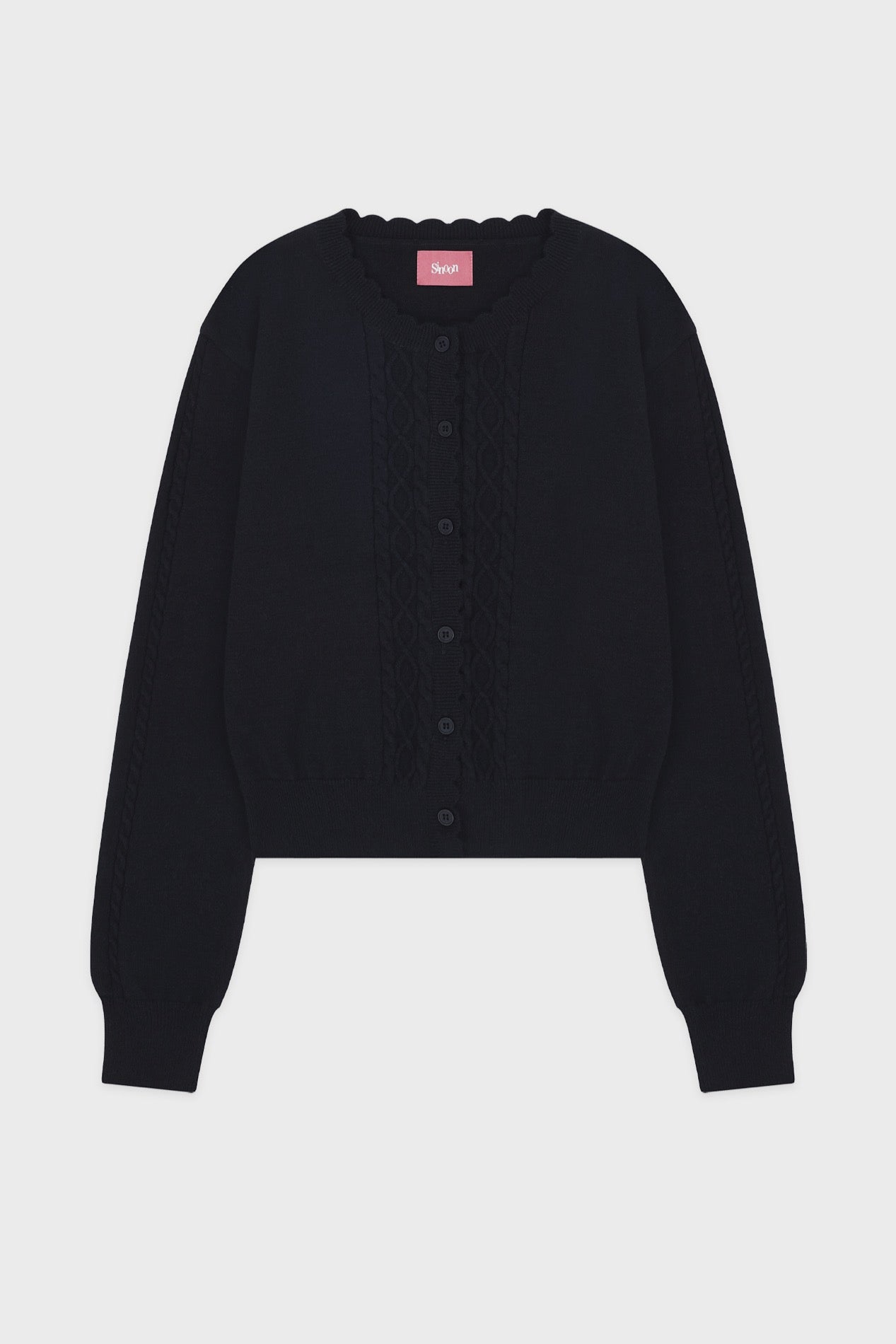 sinoon-fw-25-mixed-cable-scallop-knit-cardigan-navy-navy-s