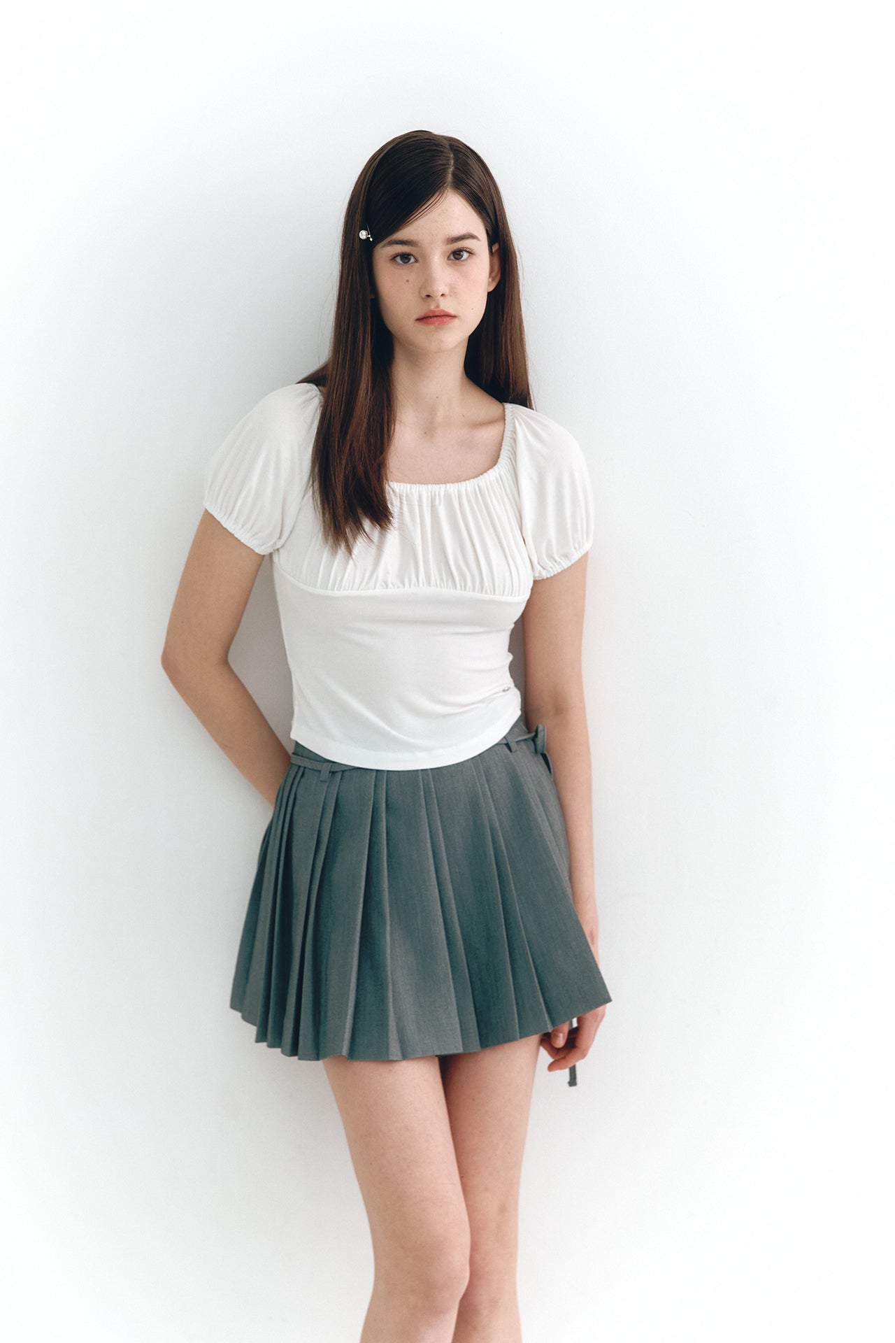 moilly-ss-25-shirring-square-neck-top-ivory