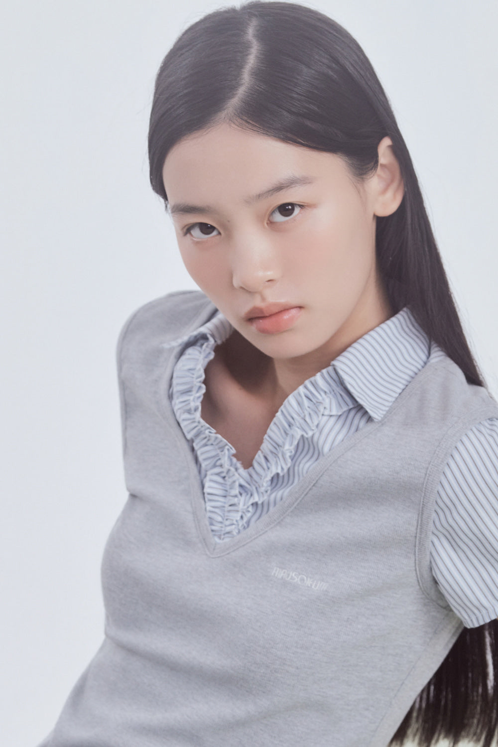 mausoleum-fw-26-emma-layered-ruffle-blouse-top-gray-gray-s