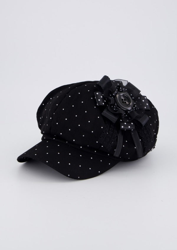 cherryquiri-ss-26-soft-punk-rosette-newsboy-cap-black-black-s