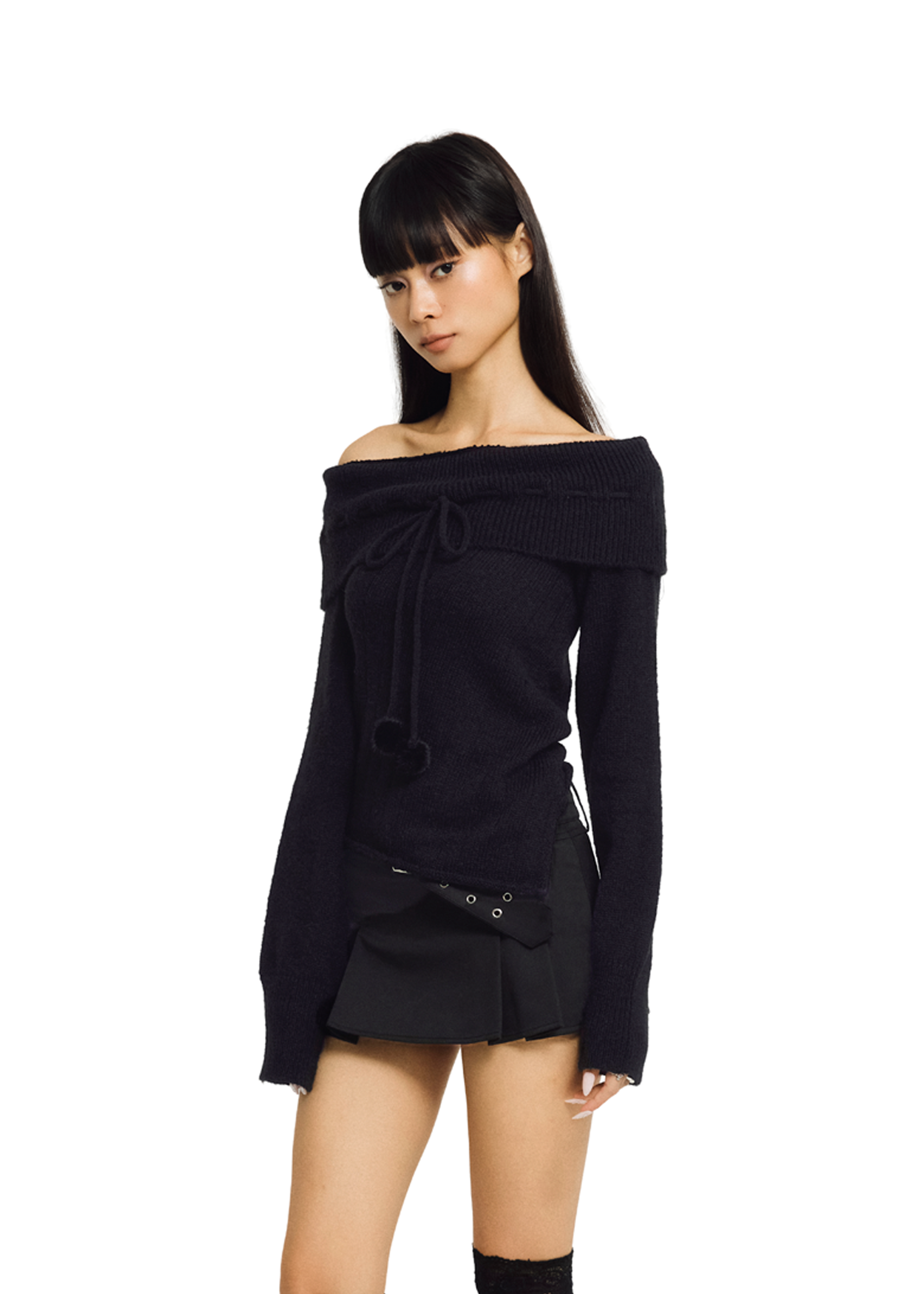 forusring-fw-25-cotton-candy-off-shoulder-knit-black-black-s