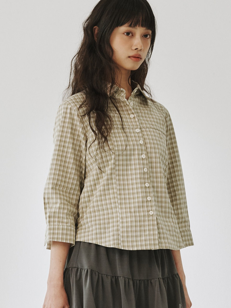 plzproject-ss-25-petite-check-shirt,-olive