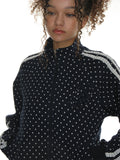[CRANK]  ROSE DOT TRACK JACKET_NAVY