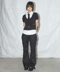 fancy-club-ss-25-cargo-pintuck-bootcut-pants-(black)-f25qd887