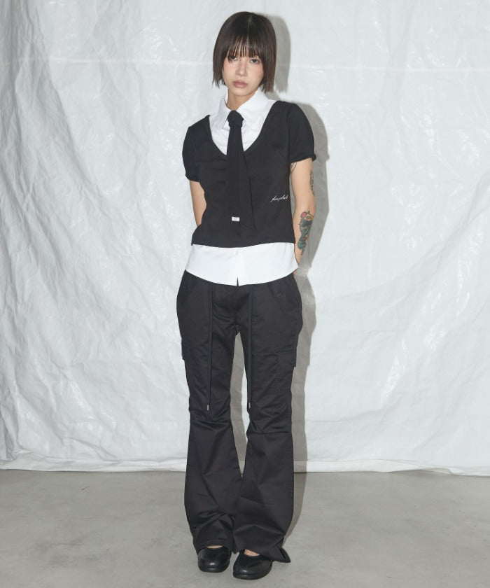 fancy-club-ss-25-cargo-pintuck-bootcut-pants-(black)-f25qd887