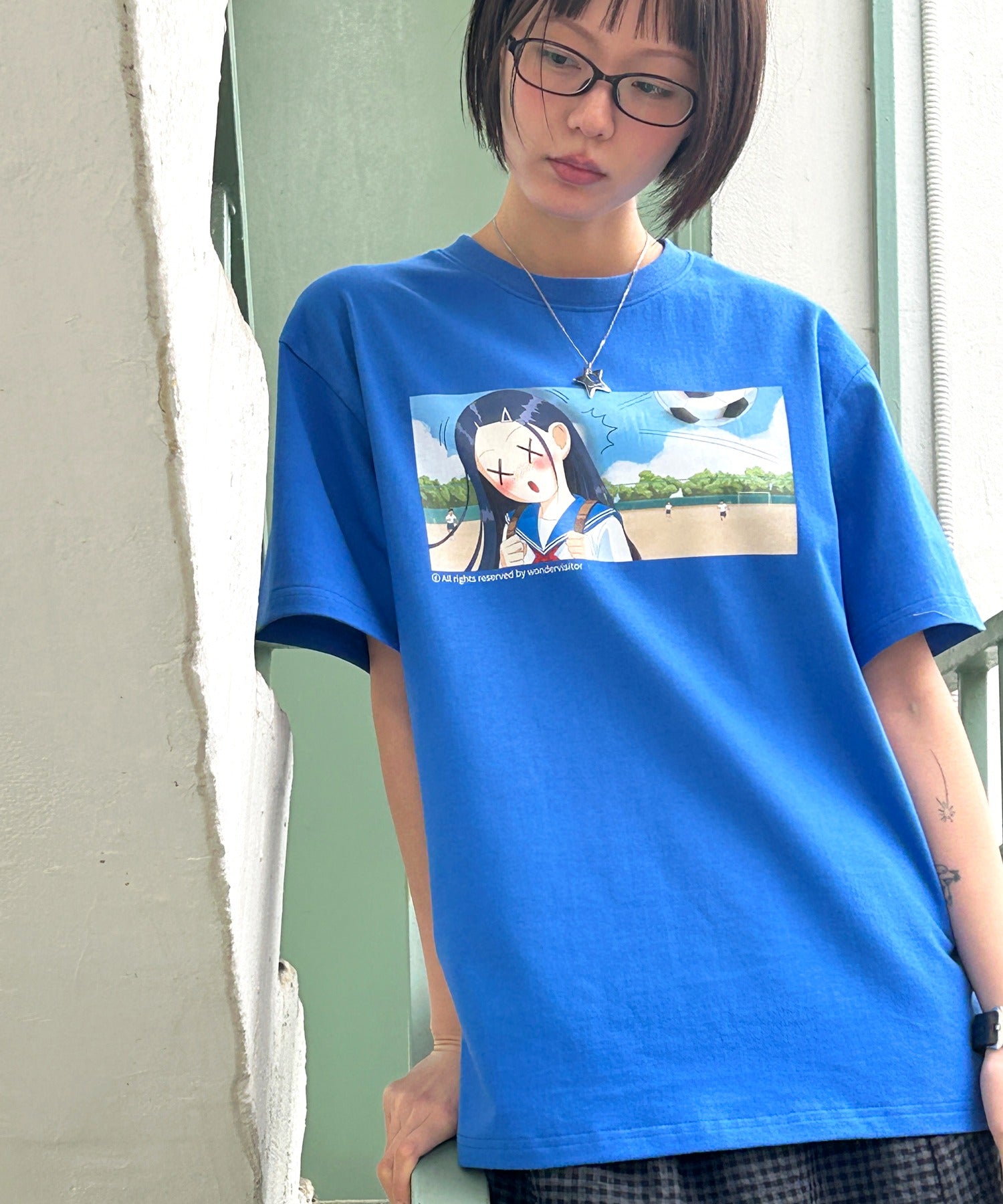 wonder-visitor-ss-26-ss-ouch-t-shirt-blue-blue-s