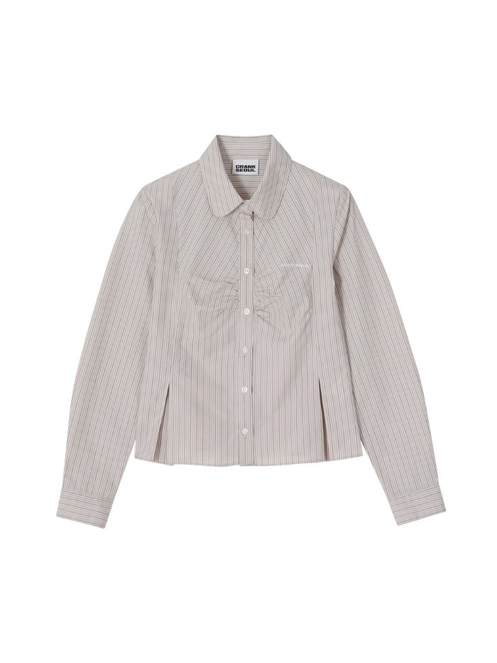 crank-fw-25-shirring-pleats-striped-shirt-beige-beige-s
