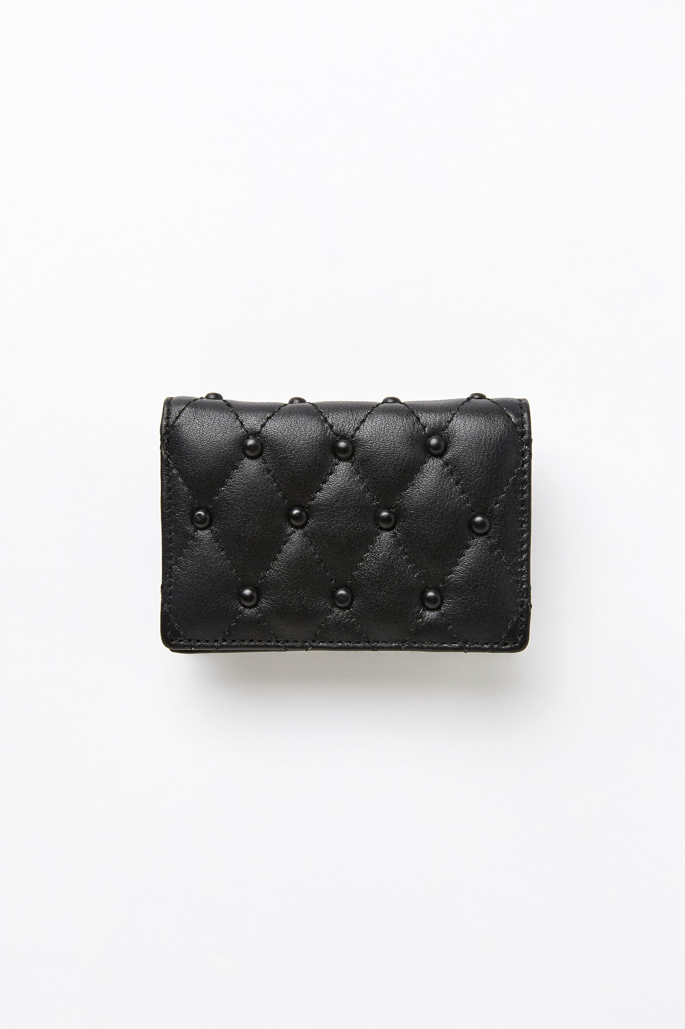 losesleepover-ss-25-mini-stud-puff-cow-leather-wallet-*black