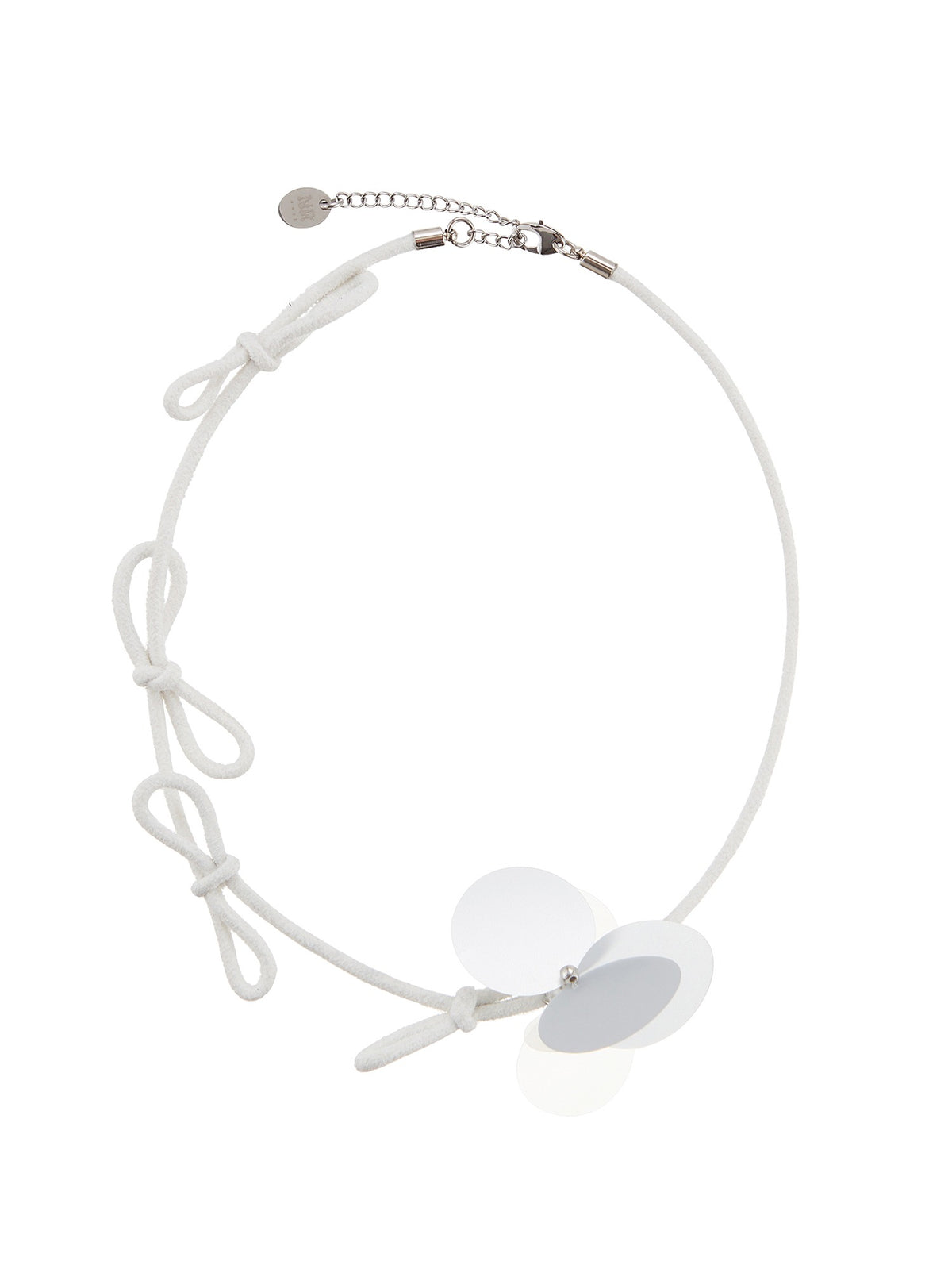 nariobjet-fw-26-blurry-ribbon-necklace-white-s