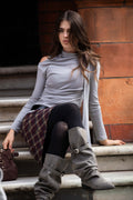 dimanche-fw-26-muffler-shirring-top-grey-grey-s