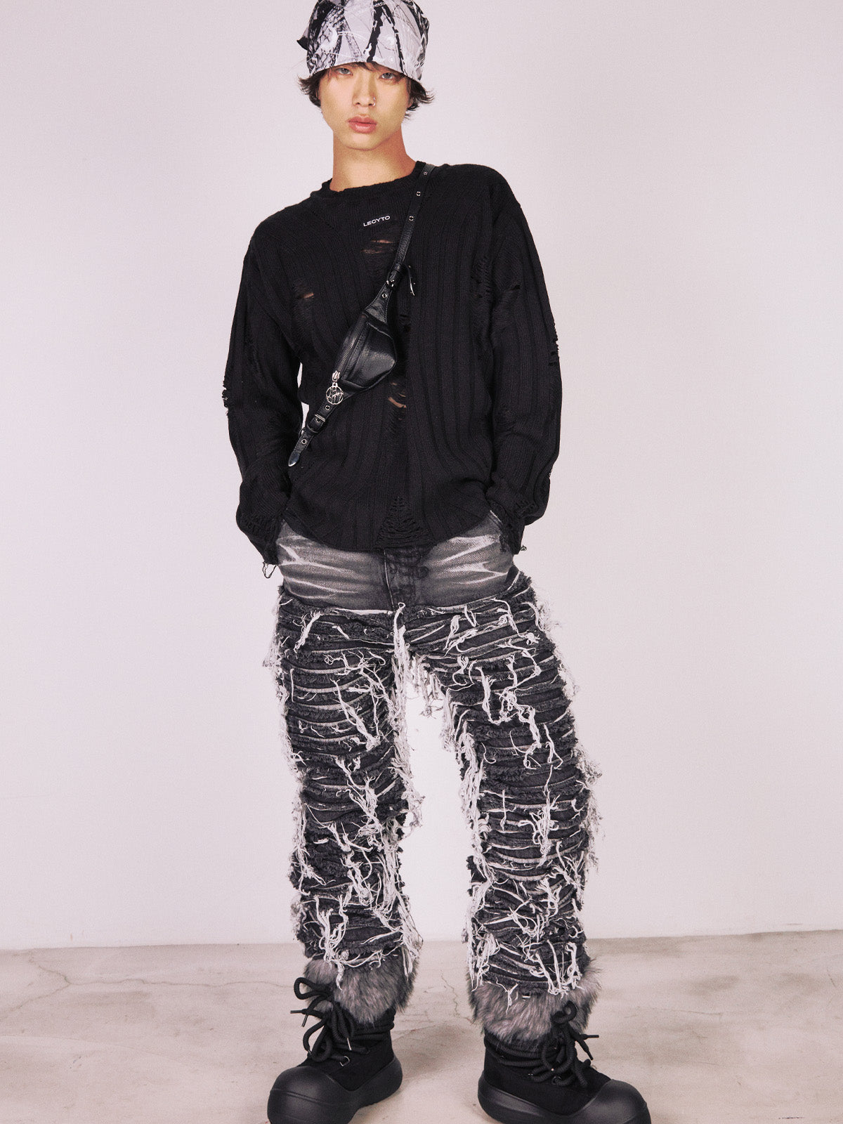 lecyto-ss-25-anarchy-crew-neck-knit-black-black-s