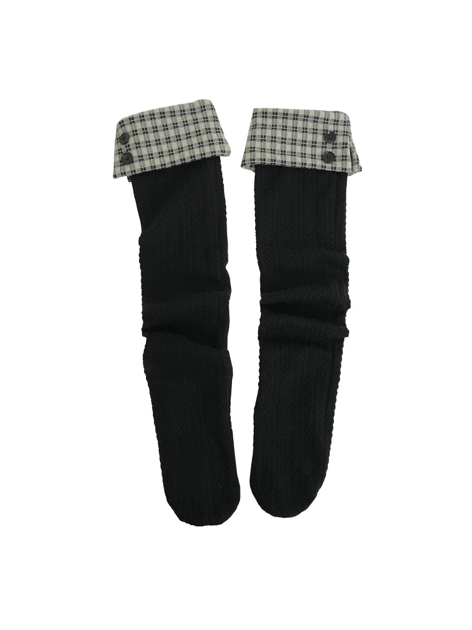 fazed-fw-25-check-button-kneesocks-black-black-s