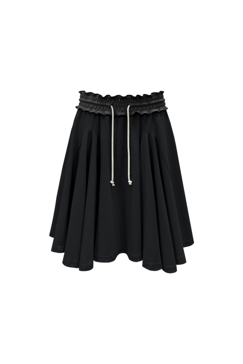 chemehc-ss-26-smocked-flare-skirt-black-black-s
