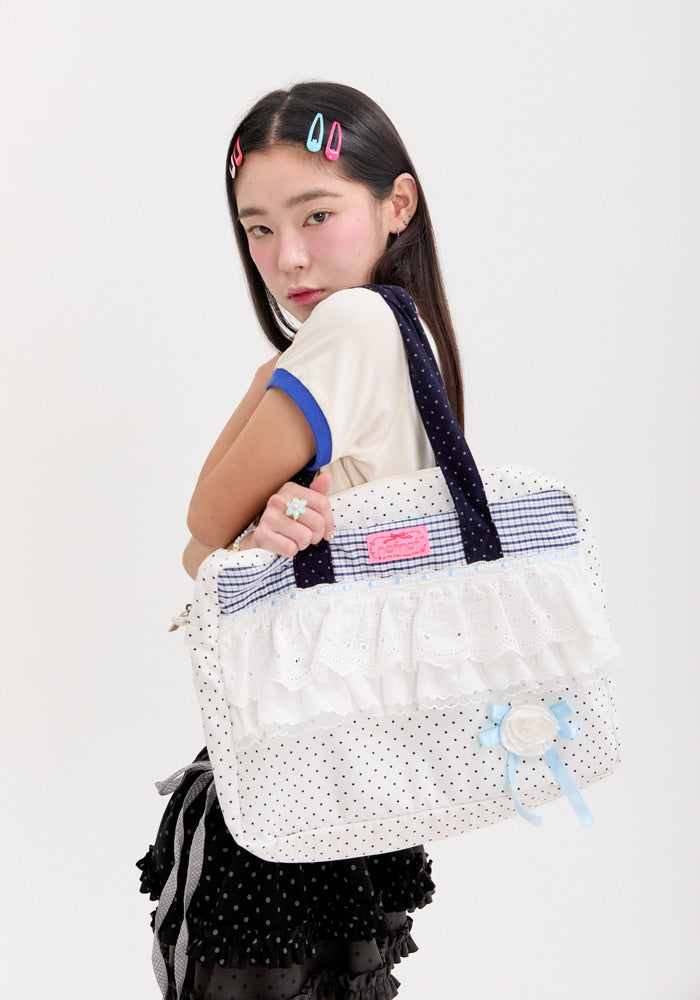 nefnef-ss-26-dot-lace-shoulder-bag-white-s