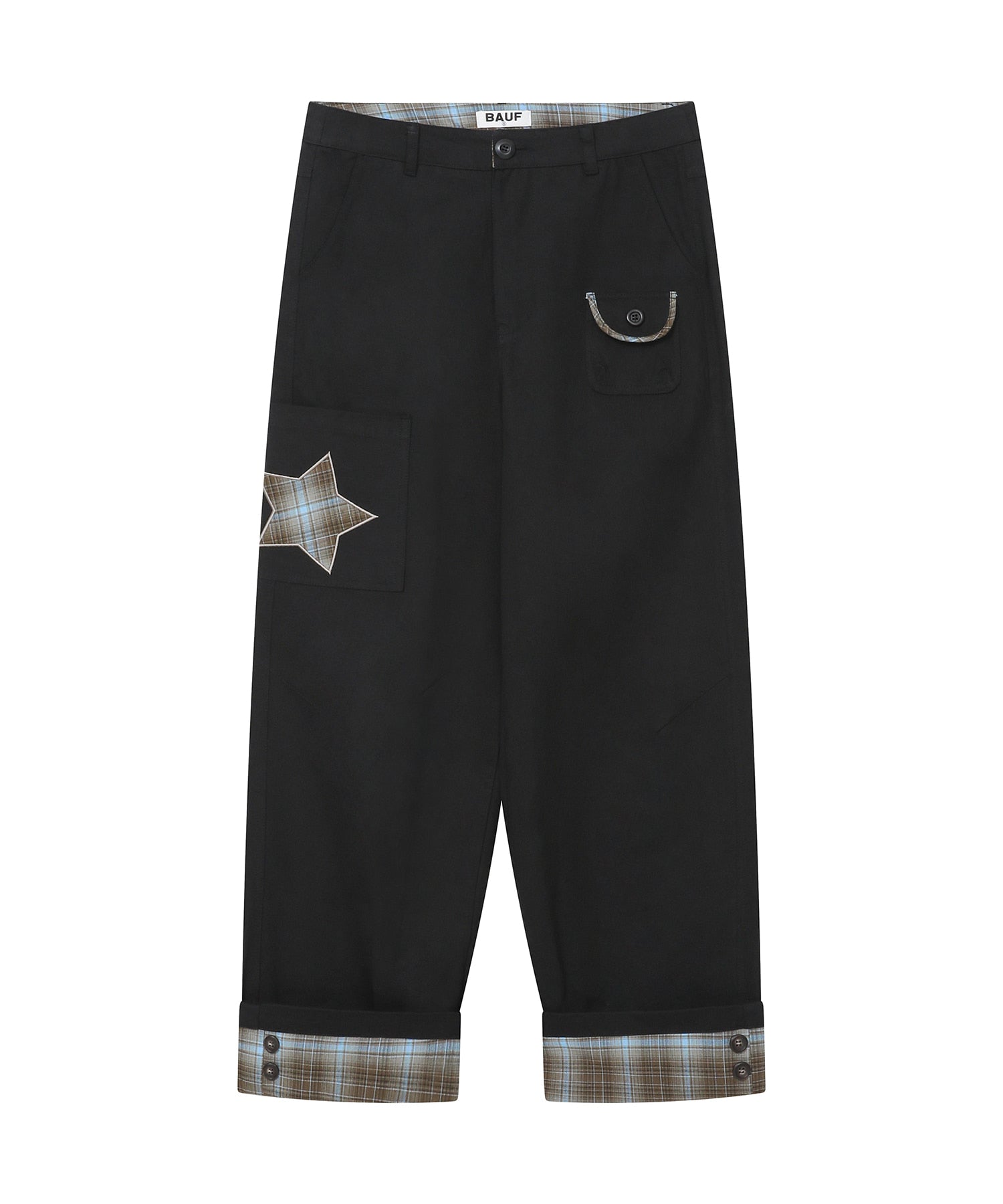 bauf-ss-26-check-roll-up-pants-black-black-s