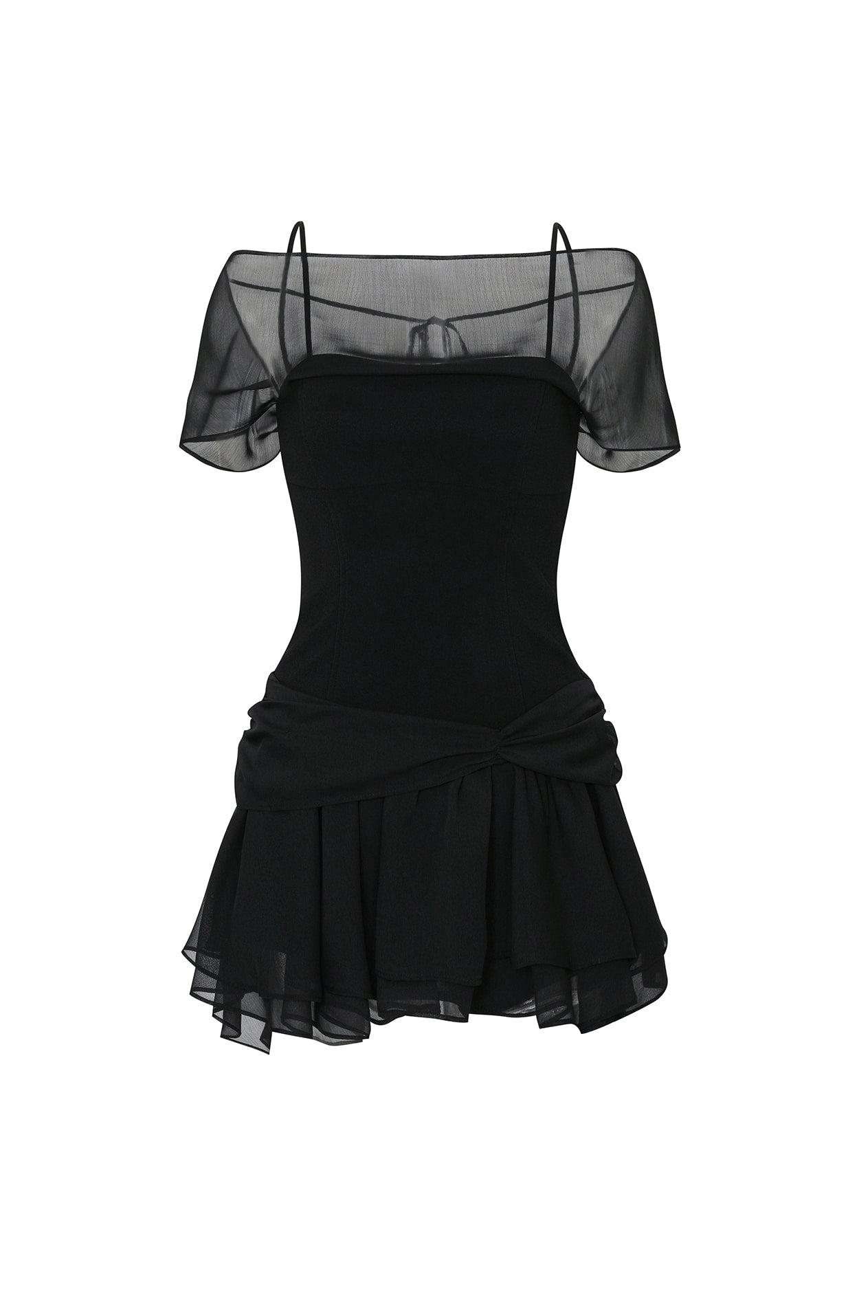 pain-or-pleasure-fw-25-merry-chiffon-dress-black-black-s