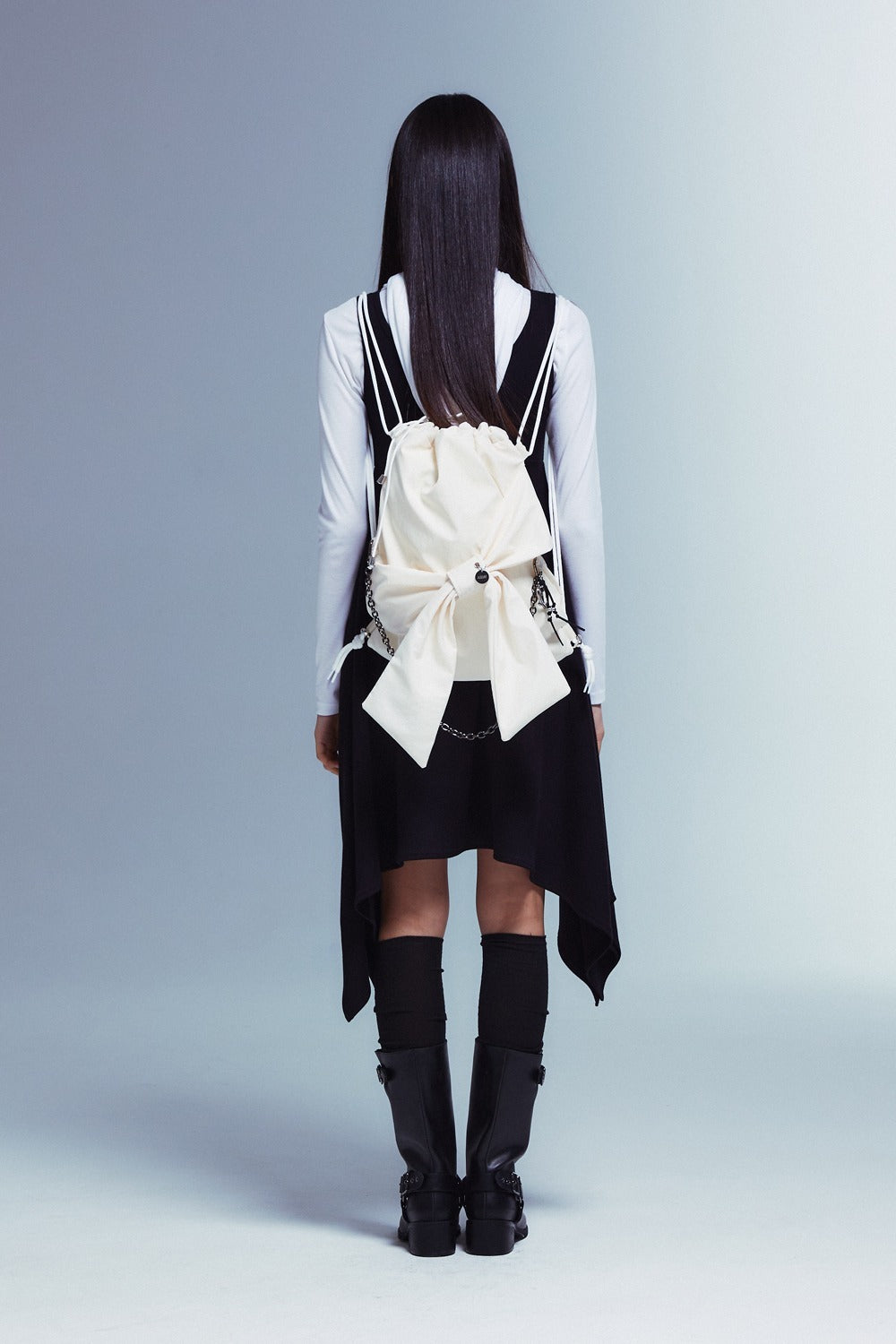 ELFELFELF ARCHIVES] LILY SCARF TOP(Black) – SellerWork