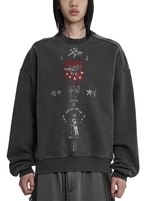 ajo-by-ajo-fw-25-blessing-doodle-washed-sweatshirt-charcoal-charcoal-s