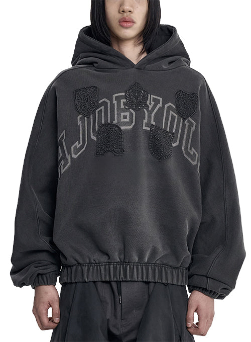 ajo-by-ajo-fw-25-university-wappen-batwing-hoodie-charcoal-charcoal-s