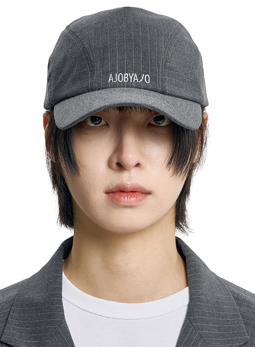 ajo-by-ajo-ss-26-striped-wool-blend-cap-grey-grey-s