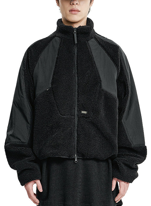 ajo-by-ajo-fw-26-raglan-fleece-nylon-panel-jacket-black-black-s