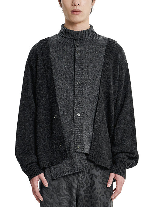 ajo-by-ajo-fw-26-double-layered-turtleneck-cardigan-charcoal-charcoal-s