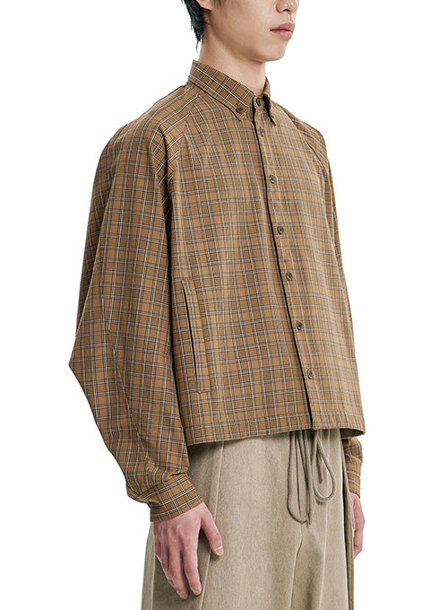 ajo-by-ajo-fw-26-cropped-sculpted-raglan-check-shirt-camel-camel-s