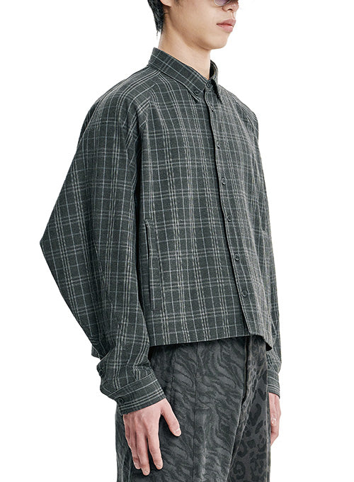 ajo-by-ajo-fw-26-cropped-sculpted-raglan-check-shirt-charcoal-charcoal-s