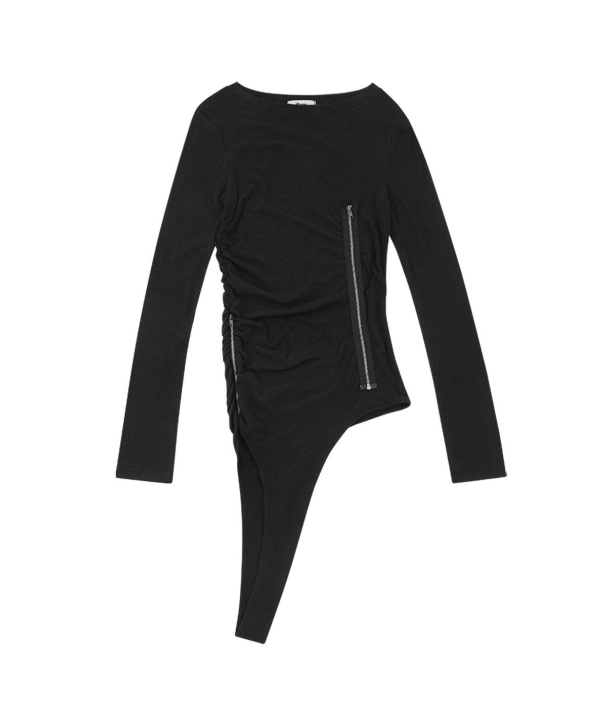 kashiko-fw-26-cut-out-slash-zip-longsleeve-black-black-s
