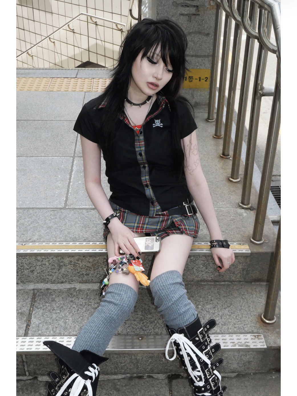 [STEKIYOUTH] Steki School set up (TOP) - black
