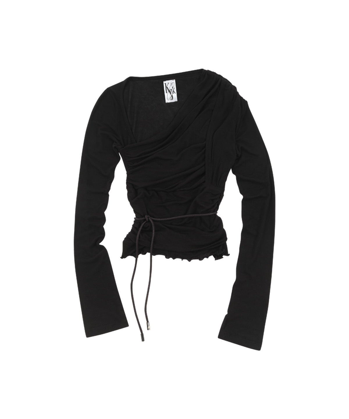 kashiko-fw-26-lotus-kimono-top-black-s