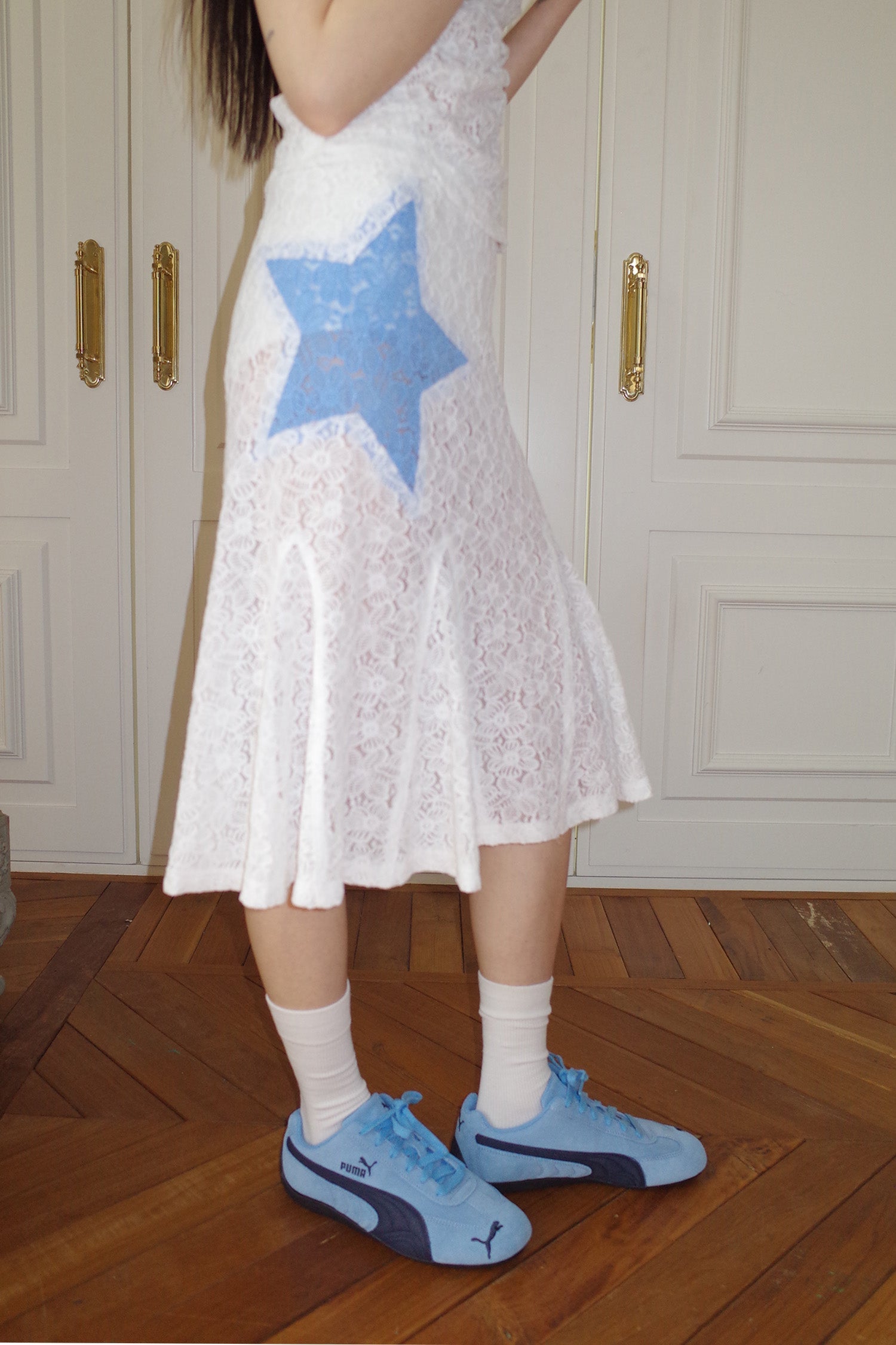 alcmy-ss-25-lace-star-mermaid-skirt-white