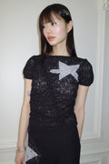 alcmy-ss-25-bubble-sleeve-star-top-black