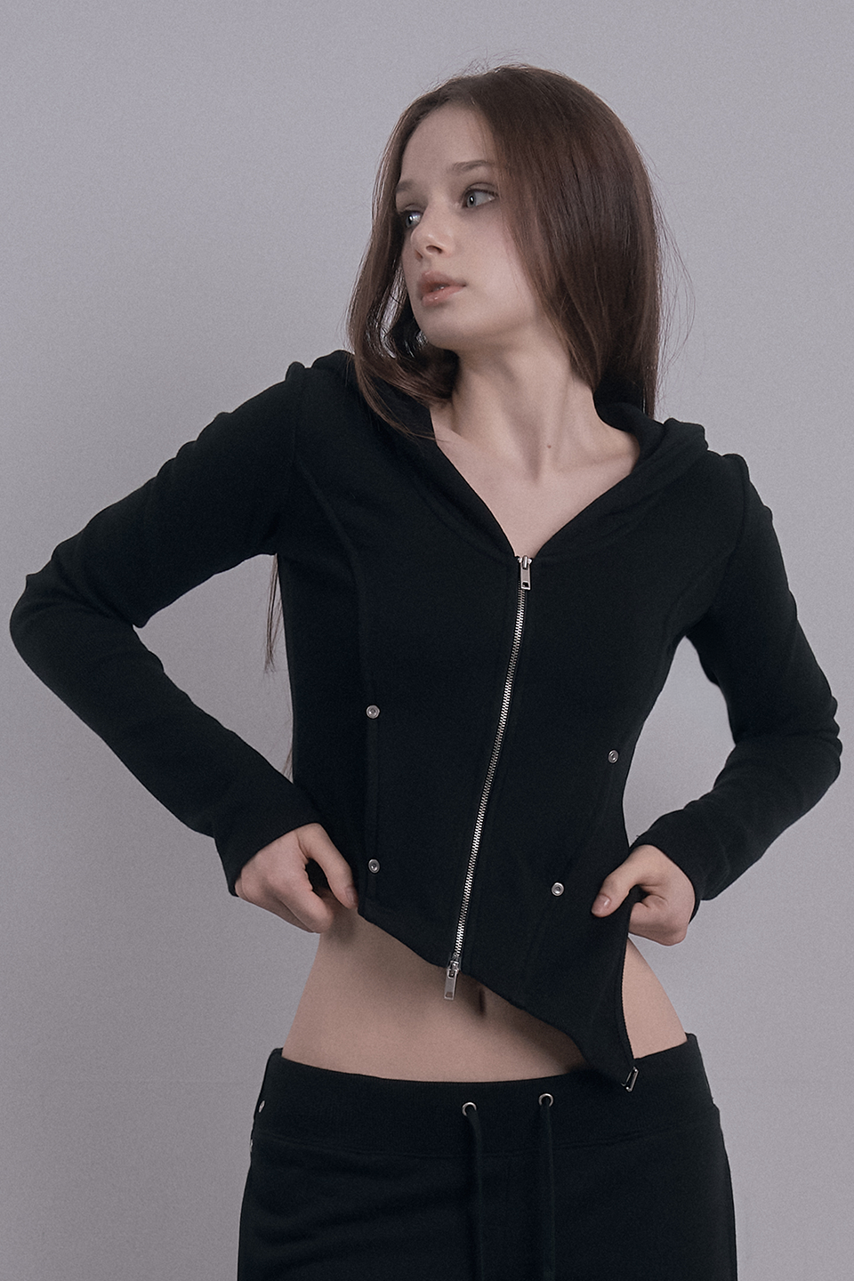 damio-fw-26-contour-fitted-hoodie-zip-up-black-black-s