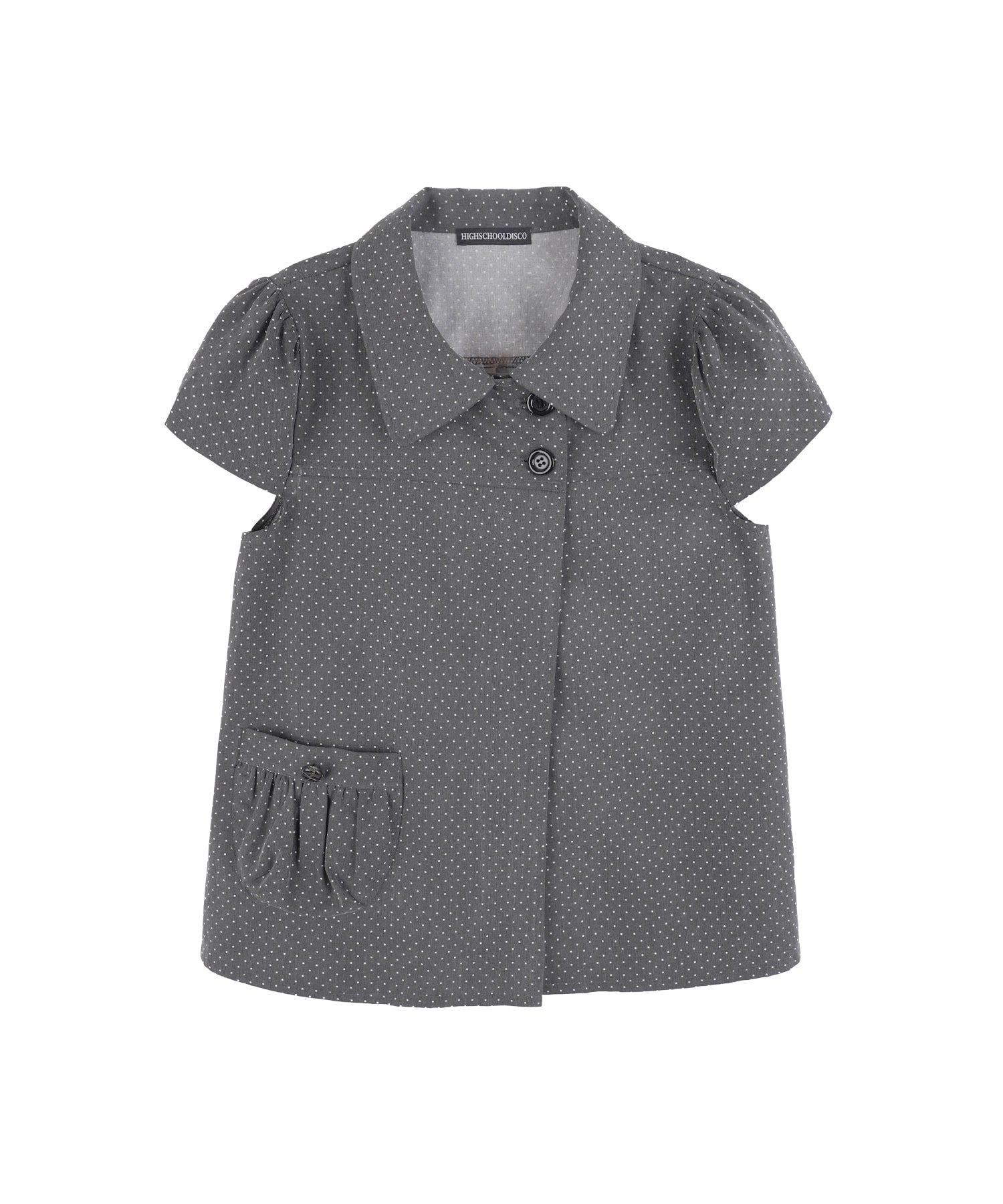 high-school-disco-ss-26-dot-button-puff-sleeve-blouse-charcoal-charcoal-s